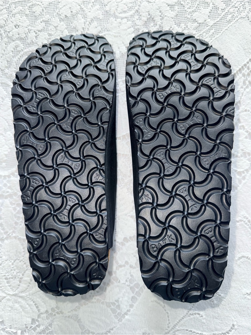 Birki’s Birkenstock Black Leather Clogs EU 39 US 8 L8 M6 Slip On Shoes - Picture 8 of 12